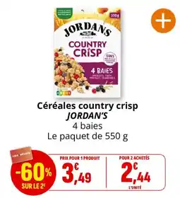 Coccinelle Express JORDAN'S Céréales country crisp offre