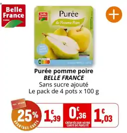 Coccinelle Express Belle France Purée pomme poire offre