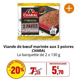 Coccinelle Express CHARAL Viande de bœuf marinée aux 3 poivres offre