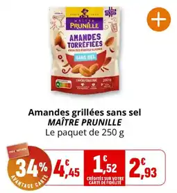 Coccinelle Express MAÎTRE PRUNILLE Amandes grillées sans sel offre