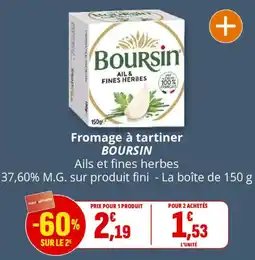 Coccinelle Supermarché BOURSIN Fromage à tartiner offre