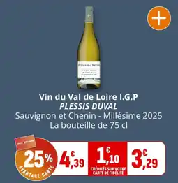 Coccinelle Supermarché PLESSIS DUVAL Vin du Val de Loire I.G.P offre