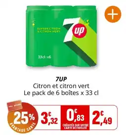 Coccinelle Express 7UP Citron et citron vert offre