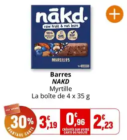 Coccinelle Express NAKD Barres Myrtille offre