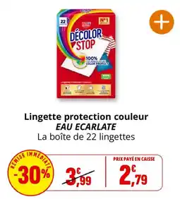 Coccinelle Supermarché DÉCOLOR STOP Lingette protection couleur offre