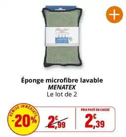 Coccinelle Supermarché MENATEX Éponge microfibre lavable offre