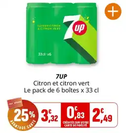 Coccinelle Supermarché 7UP Citron et citron vert offre