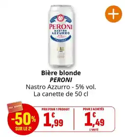 Coccinelle Supermarché PERONI Bière blonde offre