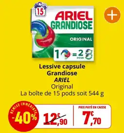 Coccinelle Supermarché ARIEL Lessive capsule Grandiose Original offre