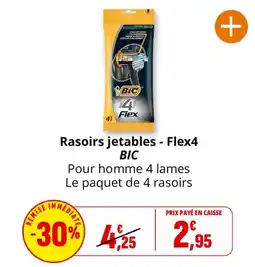 Coccinelle Supermarché BIC Rasoirs jetables - Flex4 offre