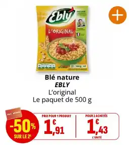 Coccinelle Supermarché EBLY Blé nature offre