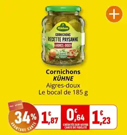 Coccinelle Supermarché KÜHNE Cornichons offre
