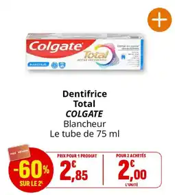 Coccinelle Express COLGATE Dentifrice Total Blancheur offre