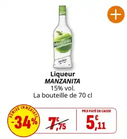 Coccinelle Supermarché Manzanita Liqueur offre