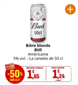 Coccinelle Supermarché BUD Bière blonde offre