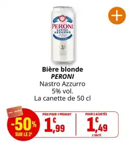 Coccinelle Express PERONI Bière blonde offre