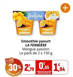 Coccinelle Supermarché LA FERMIÈRE Smoothie yaourt offre