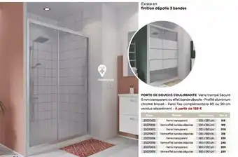Bricomarché Porte de Douche Coulissante offre