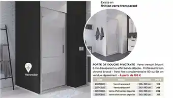 Bricomarché Porte de Douche Pivotante offre