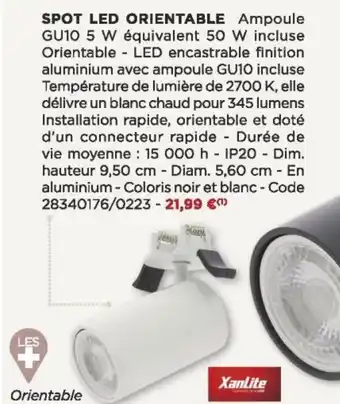Bricomarché Spot Led Orientable offre