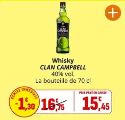 Coccimarket CLAN CAMPBELL Whisky offre
