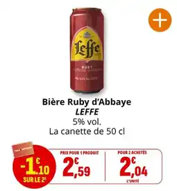 Coccimarket LEFFE Bière Ruby d'Abbaye offre
