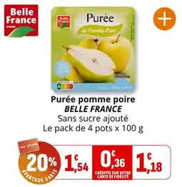 Coccimarket Belle France Purée pomme poire offre