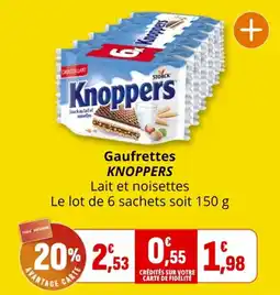 Coccimarket Knoppers Gaufrettes offre