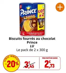 Coccimarket Prince Biscuits fourrés au chocolat offre