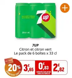 Coccimarket 7UP Citron et citron vert offre