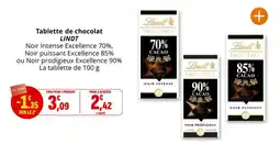Coccimarket LINDT Tablette de chocolat offre