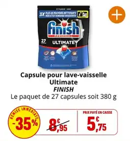 Coccimarket FINISH Capsule pour lave-vaisselle Ultimate offre