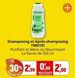 Coccimarket Timotei shampooing et après-shampooing offre