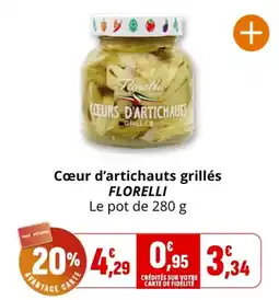 Coccimarket FLORELLI Cœurs d'artichauts grillés offre