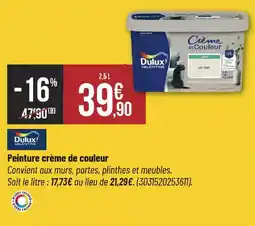Bricorama Dulux Peinture crème de couleur offre