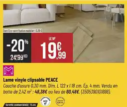 Bricorama PEACE Lame vinyle clipsable offre