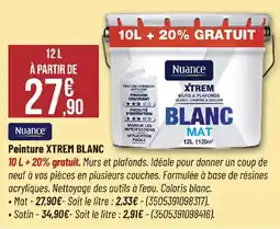 Bricorama Nuance Peinture XTREM BLANC offre