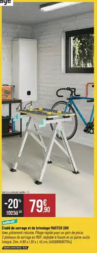Bricorama wolfcraft Établi de serrage et de bricolage MASTER 200 offre