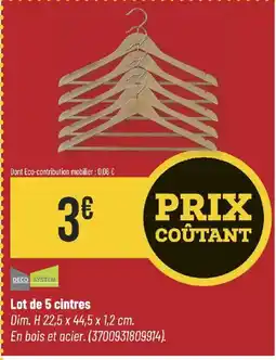 Bricorama DECO SYSTEM cintres offre