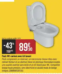 Bricorama Pack WC caréné avec kit lavant offre