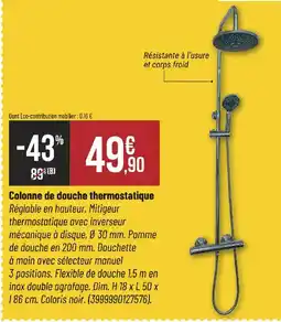 Bricorama Colonne de douche thermostatique offre