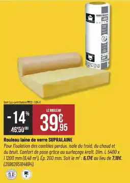 Bricorama SUPRALAINE laine de verre offre