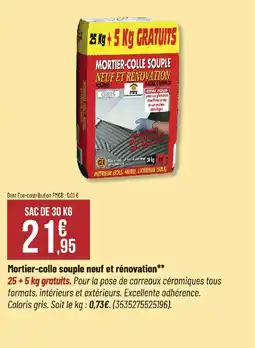 Bricorama Mortier-colle souple neuf et rénovation offre