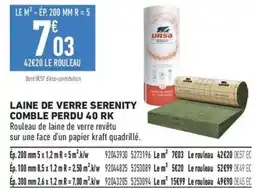 Brico Cash URSA Laine de verre Serenity offre