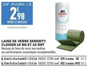 URSA Laine de verre Serenity