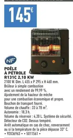 Brico Cash POÊLE À PÉTROLE R131C offre