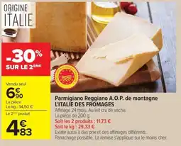 Carrefour Parmigiano Reggiano A.O.P. de montagne offre