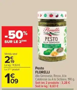 Carrefour FLORELLI Pesto offre