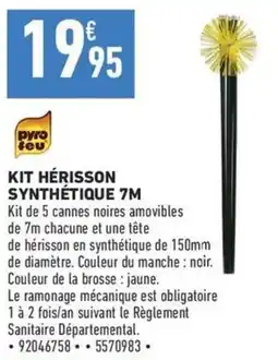 Brico Cash pyro feu KIT HÉRISON SYNTHÉTIQUE 7M offre