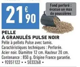 Brico Cash Pelle à granulés Pulse Noir offre